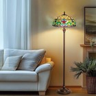 Tiffany Floor Lamp 2-light 16x16x63 Inches Antique Rome Victorian Style Stain   