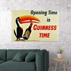 363151 Beer Toucan Opening Time Guinness Ireland Irish Vintage Poster