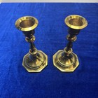 Pair Of Vintage 5 5    Brass Candlestick Holders Taper Candle Holder - O2