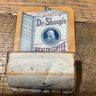 Dr Shoops Health Coffee Tin Litho Advertising Match Holder Safe Sign-nice