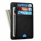 Mens Rfid Blocking Leather Minimalist Small Wallet Credit Card Slots Holder