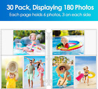30 Pack Photo Sleeves For 3 Ring Binder -  4x6  For 180 Photos    archival Photo P