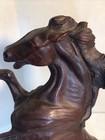 Vintage Hartland Light Brown Woodgrain Rearing Mustang With Foot Pads 9    Tall