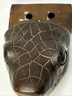 Native American Snake Head Hand Carved Dark Wood Decorative Tribal Wall Vintage