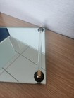 Vintage 1969 Vanity Mirror Bathroom Tray Toledo Lucite Handles Rectangle 16 X 9 