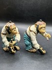 Vintage Rare Set  1950   s Japan Chimpanzee Monkey   s W  Cigar   Beer Figurine 4572