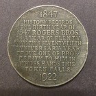 So-called Dollar Hk-737a 1922 Rogers Bros 75th Anniversary Sterling Silver Medal
