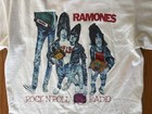 Vintage Ramones Rock N Roll Radio Ringer T-shirt White red Size S Rock   Pop