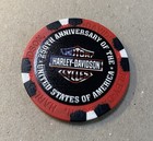 Daytona  Florida Harley Davidson 250th Anniversary Of Usa Poker Chip   Red