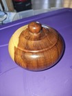 Vintage 8  Hand Turned  Wooden Bowl With Lid  Made In Usa
