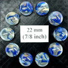 Vapour Clear blue Glass Marbles 22mm  7 8 Inch  Shooter Taw Lot