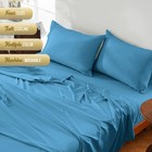 Queen Set 4 Pieces Hotel Luxury Breathable Soft Microfiber Bedsheets  Anti Pi   
