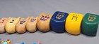 Lot Of 12 Wooden Dreidel Toys Spinning Chanukah Jewish Holiday Hand Painted