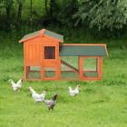 61  Wooden Rabbit Hutch Chicken Coop Small Pet House Bunny Cage W ramp Run