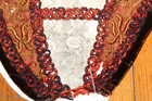 Antique Victorian Dress Collar Battenburg Lace Embroidery Silk Velvet To Study