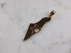 Sterling Silver Gold Tone Jewish Judaica Star Of David Israel Pendant 3 1g E3799
