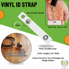 10 Clear Vinyl Plastic Id Badge Holder Straps W Snap   Eyelet Hole For Key Ring