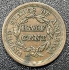 1853 Braided Hair Half Cent Xf Extra Fine