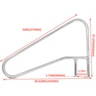 Pool Handrail 50 x36  Cross Braced Deck Mounted Step 304 Stainless Steel