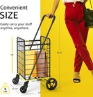 Modern Space Shopping Cart   360   Swivel Wheels   Foldable Collapsible