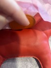 Authentic Mm Herm  s Leather Rodeo Horse Bag Charm  Red orange Solid 