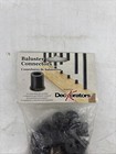 Deckorators Classic Round Black Baluster Connectors 20-pack W screws - Qwik Ship