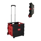 Folding Utility Cart 80lbs Capacity Hand Cart Grocery Cart With Wheels Mobile