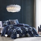 Bebejan Daisy Blue 5 Piece 100  Cotton Reversible Comforter Set Queen