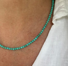 Handmade 3mm Turquoise Choker Bead Necklace Healing Reiki Energy Gift For Women