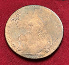 Authentic 1773 George Iii Revolutionary War Non-regal Colonial Halfpenny