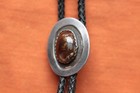 Vintage Hand Made Fire Agate Sterling Silver Bolo Tie