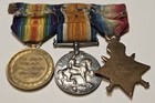 British Ww1 1914-15 Star Medal Trio To Pte  S r  Smith  E  Surrey Regt 