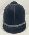 Vintage Equestrian Riding Helmet Hunt Cap Black Velvet English Horse Hat Size 7