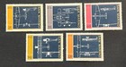 Travelstamps  1973 San Marino Stamps Scott  814-818 Aircraft Blueprints Mnh Og