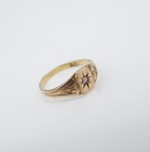 Vintage 10k  Diamond Yellow Gold Pinky Baby Ring Size 0 5 Petite Star Rg4646
