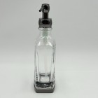 Vtg Glass Soap Dispenser Antique Silver Pump Clear Bathroom Kitchen Lotion 9 