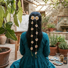 Handmade Crochet Daisy Hair Vine Boho Flower Hair Clip Accessory For Women Girls
