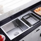 Double Bowl Stainless Steel Drop-in Kitchen Sink Dishwasher Vegetable Sink Home