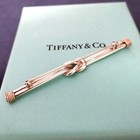 Tiffany   Co   Tie Bar Clip Clasp Pin  Silver 925 Gold K14 Length6 8cm No Box