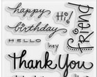 Happy Messages Card Sentiments Clear Acrylic Stamp Set Stampendous Ssc109 New 