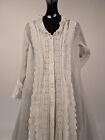 Romantic 1870   s White Batiste Morning Dress W Watteau Train Rear
