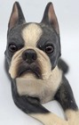 Vintage Sandicast 1985 Boston Terrier Dog Sandra Brue Sculpture Figurine Usa