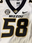 Game Worn Men s Nike White Missouri Mizzou Tigers Used Football Jersey Sz 48  58