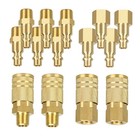 14pcs Air Hose Fittings  1 4  npt Quick Connect Air Coupler   Plug Kit I m Type