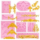 Baroque Scroll Pattern Silicone Craft Molds Border - Decorative Moulds