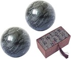 Baoding Ball  Chinese Health Sports Massage Ball  Used 3 Piece Set Dark Gray