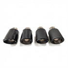 2pcs Carbon Fiber Exhaust Tip Stainless Muffler Tail Pipe 2 5  Inlet 4 5  Outlet