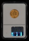 1854 G 3 Indian Princess Head Three Dollar Gold Piece - Ngc Au 58 - Sku-g6459