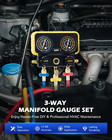 R410a Gauges  Ac Manifold Gauge Set For R22 R32 410a 134a Refrigerant  3 Way Ac