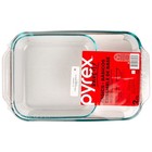 Pyrex Basics 2-piece Glass Bakeware Set W   2   3 Qt Rectangle